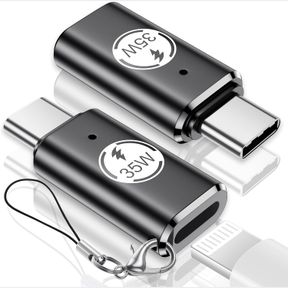 RENMOU LIGHTNING TO USB C ADAPTER 2 PACK FOR IPHONE 15 CHARGER,IPHONE 15 14 13 12 PRO MAX PLUS,IPAD 9 10 AIR 5 MINI 6,CAR,SAMSUNG