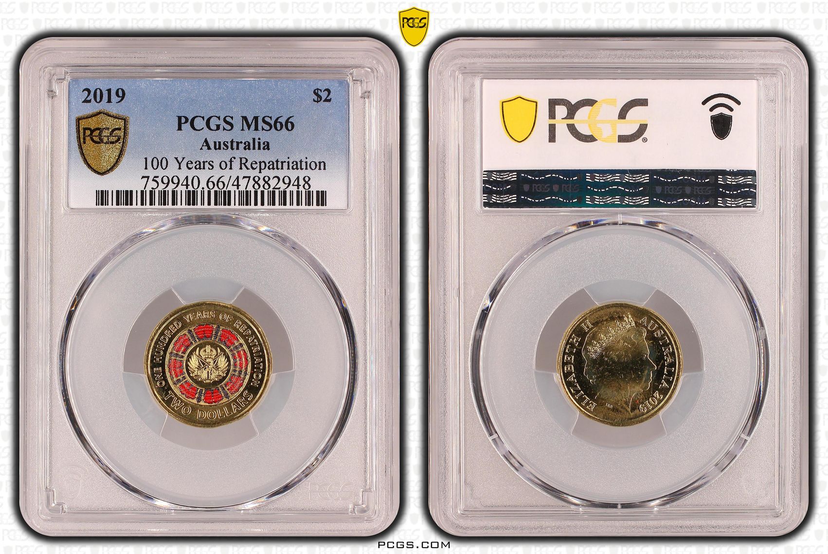 Elizabeth II, 100 Years of Repatriation, Two Dollar, 2019, PCGS MS66