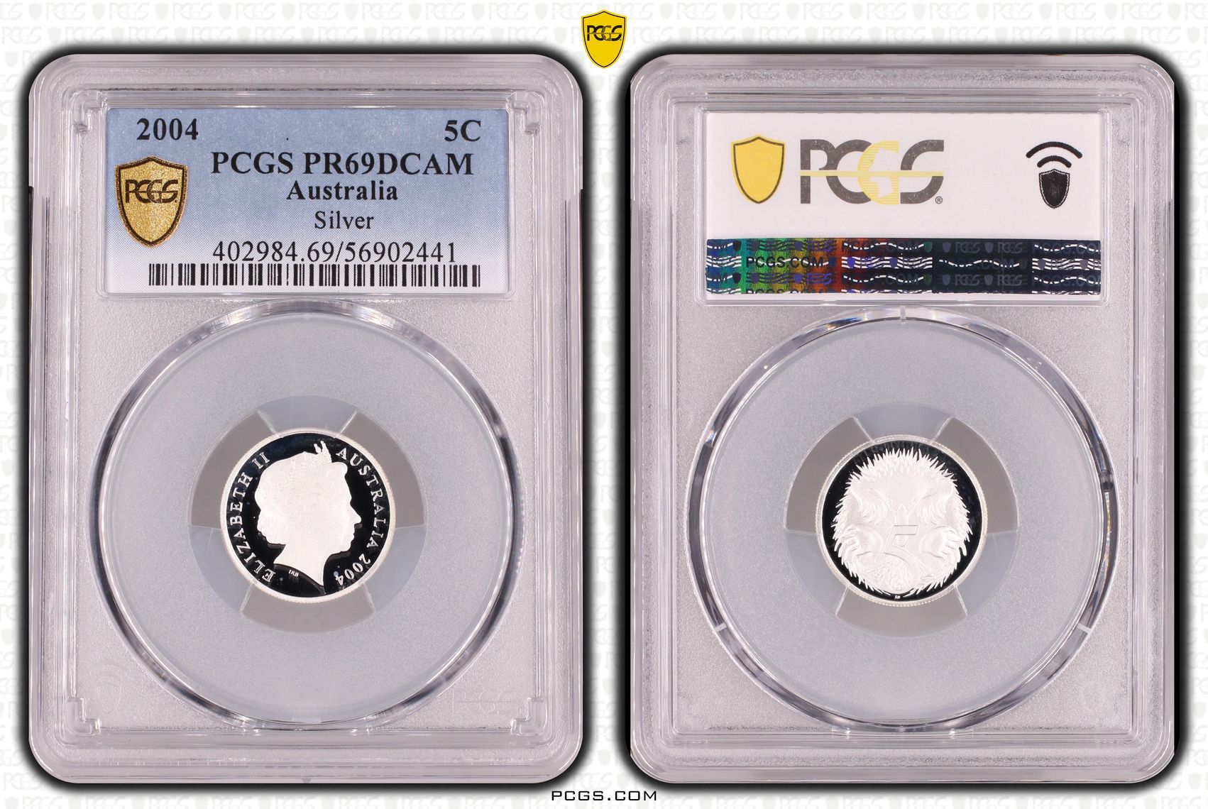 Silver, Five Cent, 2004, PCGS PR69DCAM