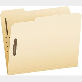 Pendaflex Fastener Folders, 2 Fasteners, Letter Size, Manila, 1/3 Cut Tabs, in Left, 50 Per Box (FM213)