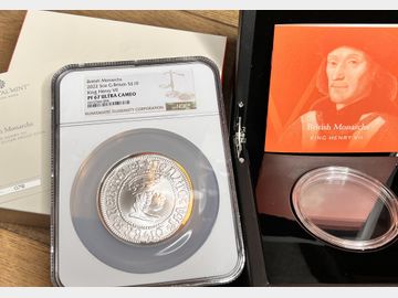 2022 ELIZABETH II 'HENRY VII' SILVER 5oz PROOF £10 COIN PF67 UCAM