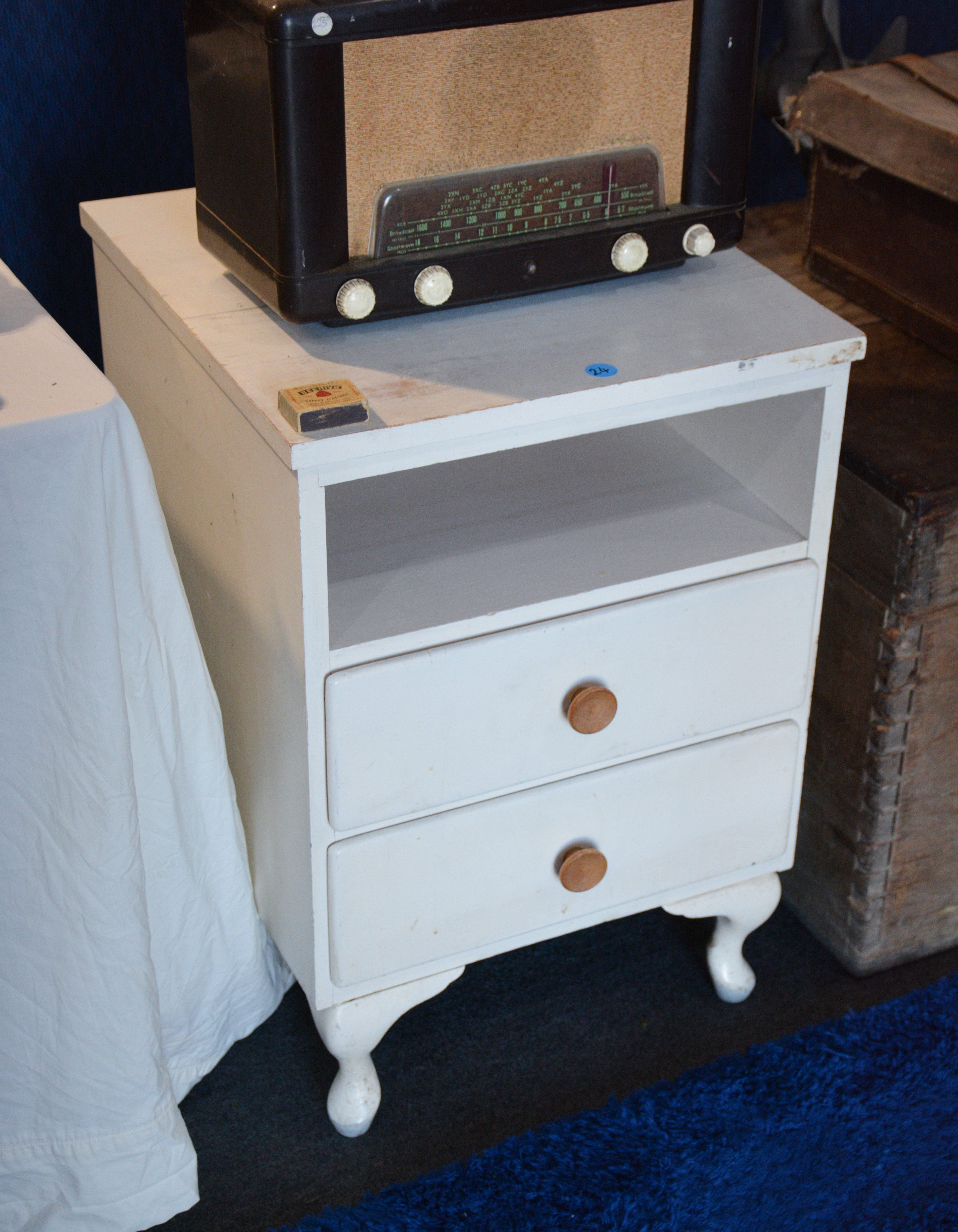 White Painted Shabby Chic Bedside — sold at auction in New Zealand for $5