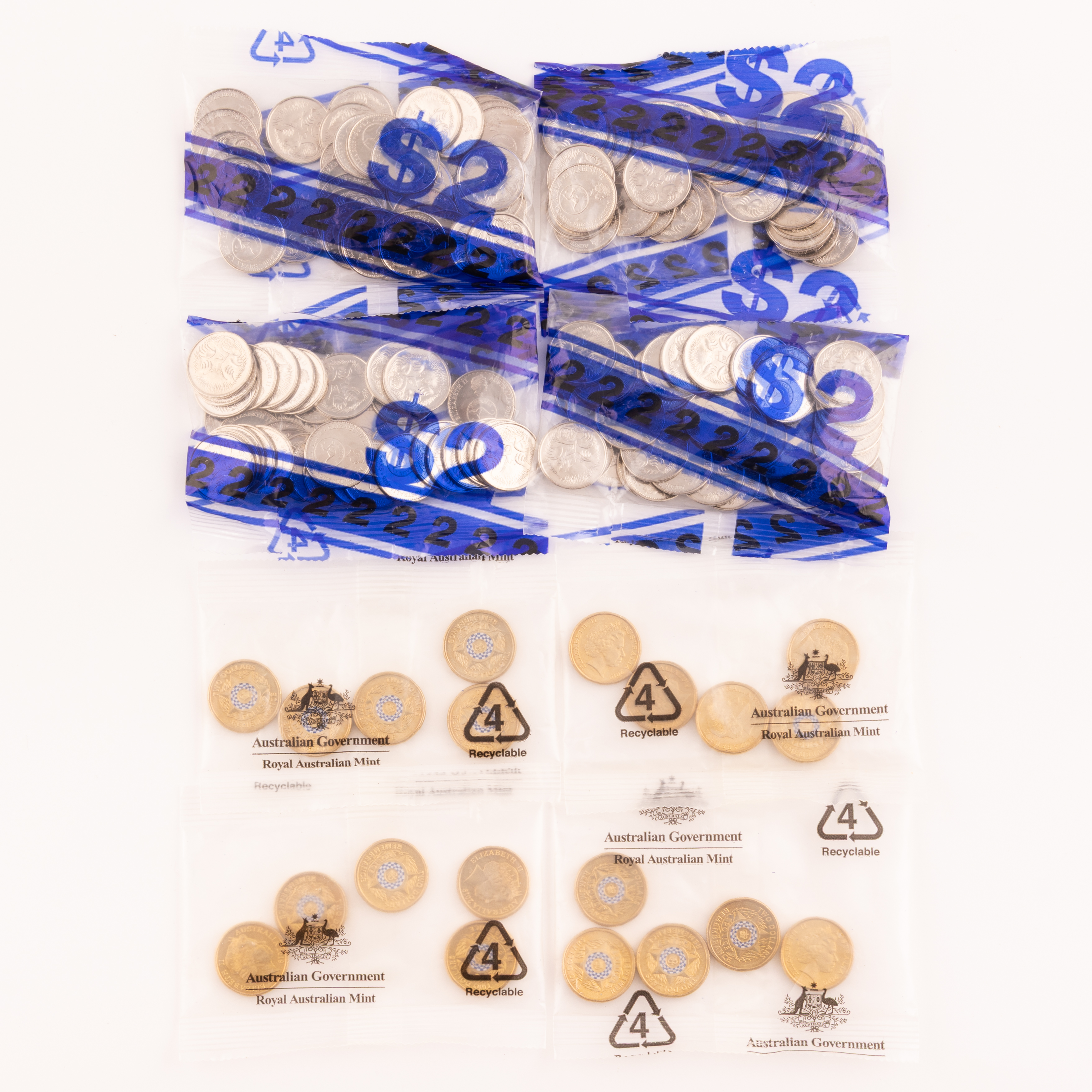 Elizabeth II, RAM & Security Bags, Five Cents - Two Dollars, 2016 - 2019, UNC