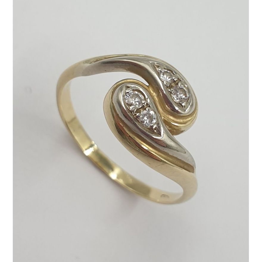 9ct Y/G Diamond Ring