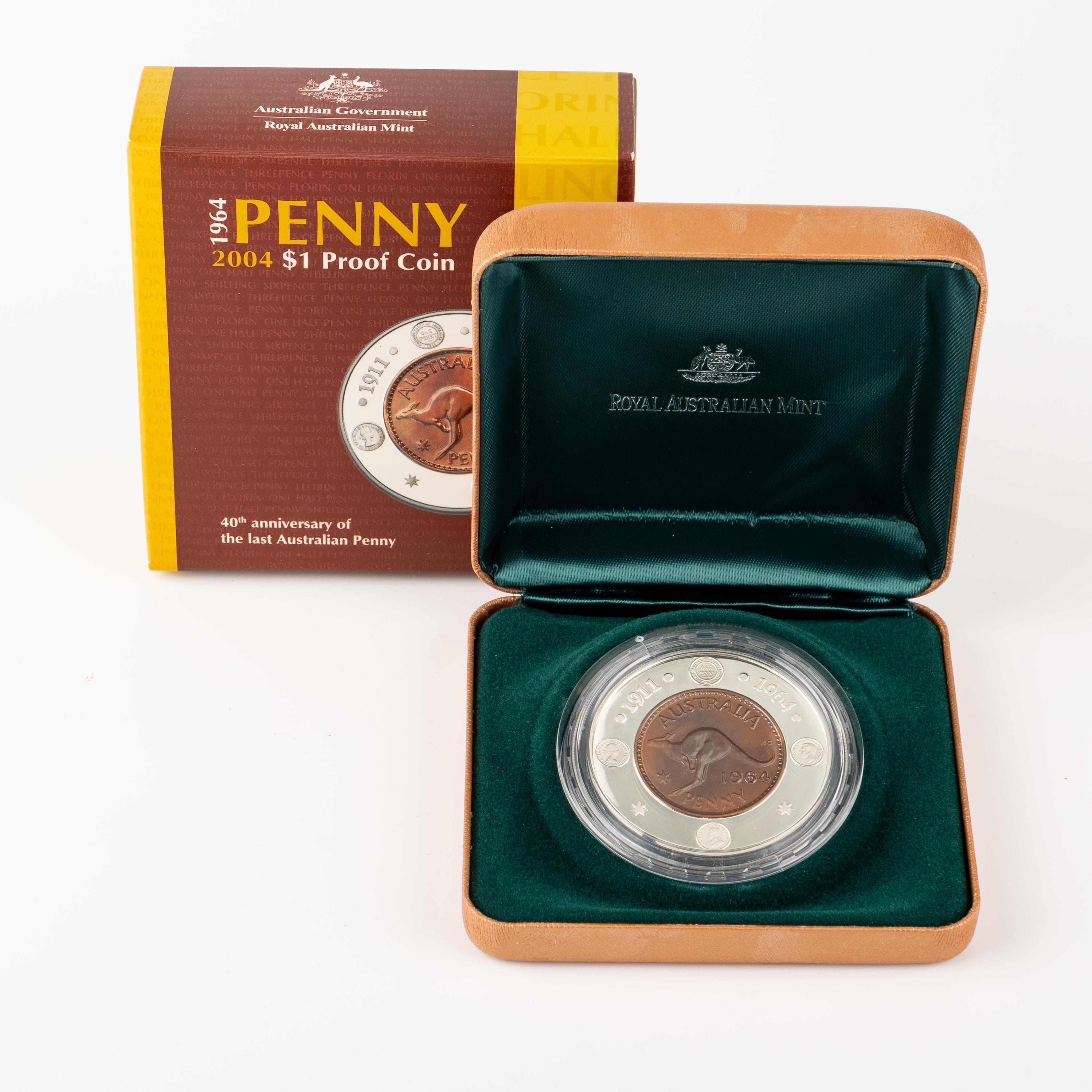 77 · 40th Anniv. of the Last Australian Penny Proof Coin, One Dollar, 2004