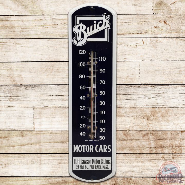 Buick Motor Cars SSP Thermometer Sign Fall River MA - 8.25