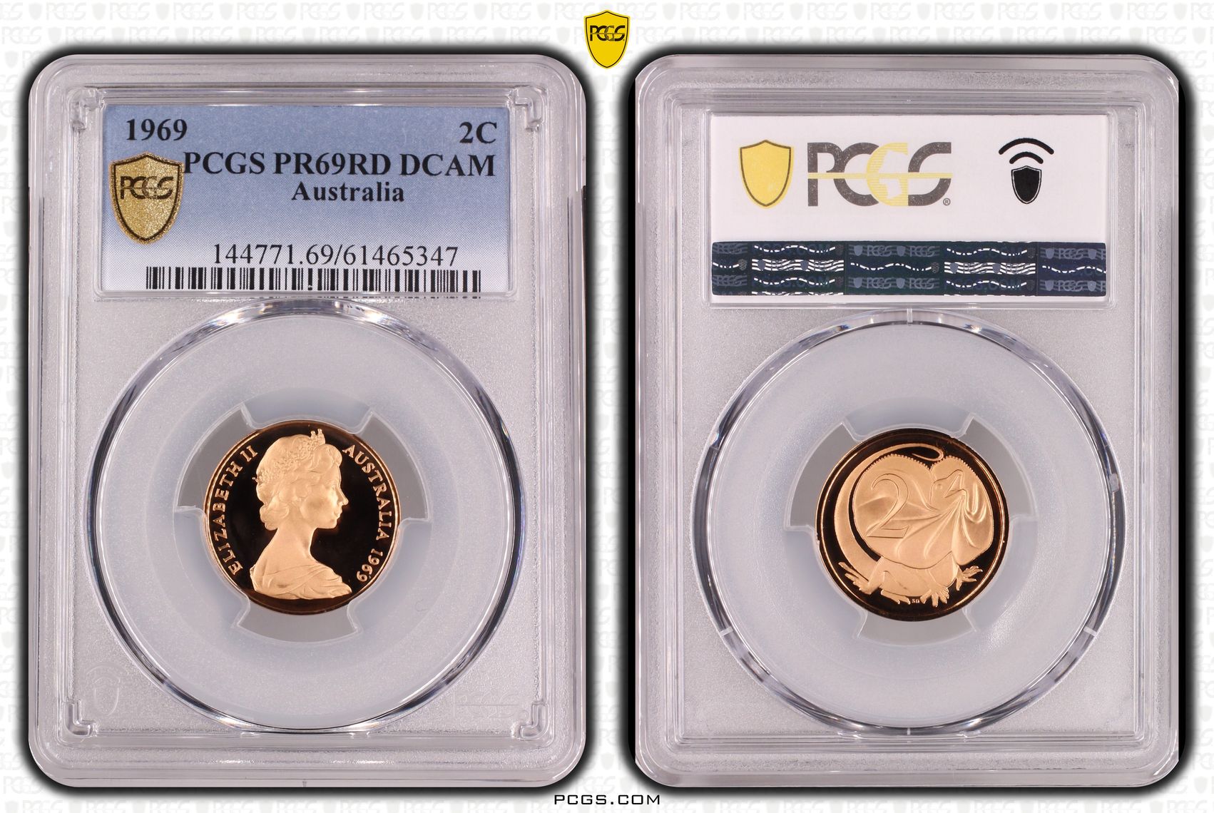 Two Cent, 1969, Pcgs Pr69dcam