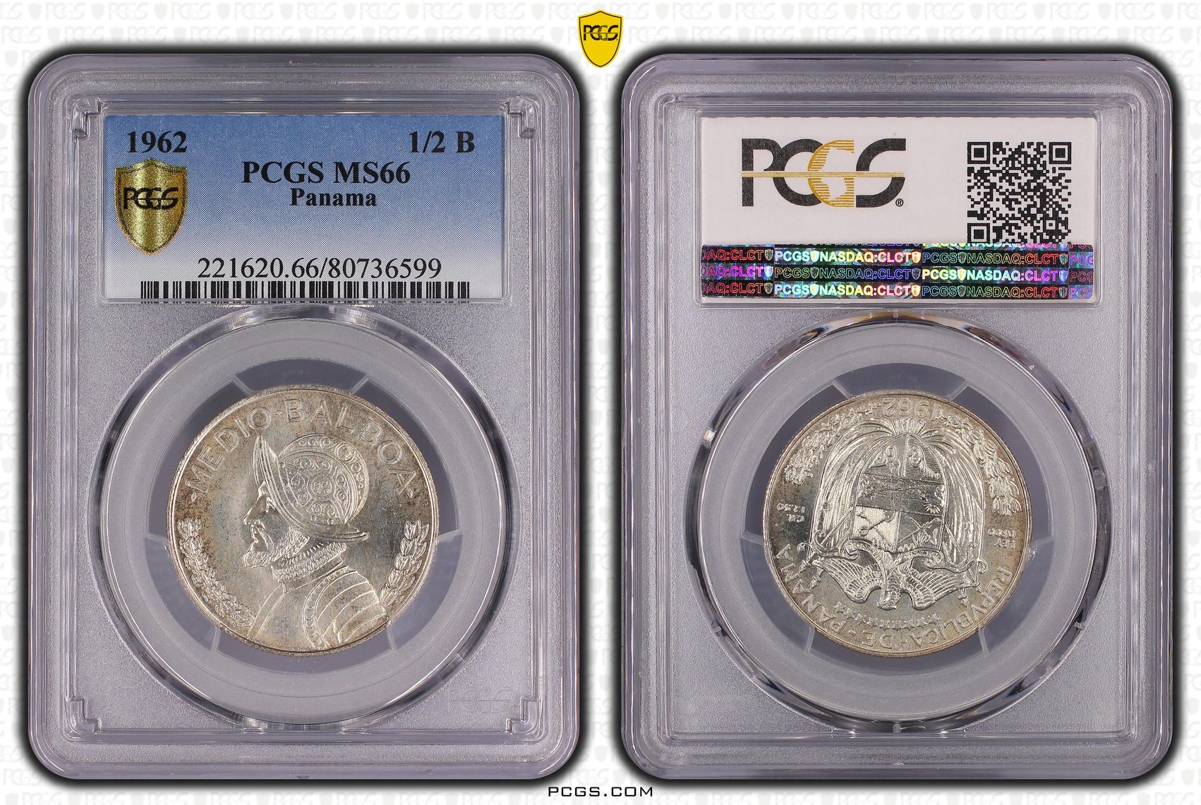 Panama, Half Balboa, 1962, PCGS MS66