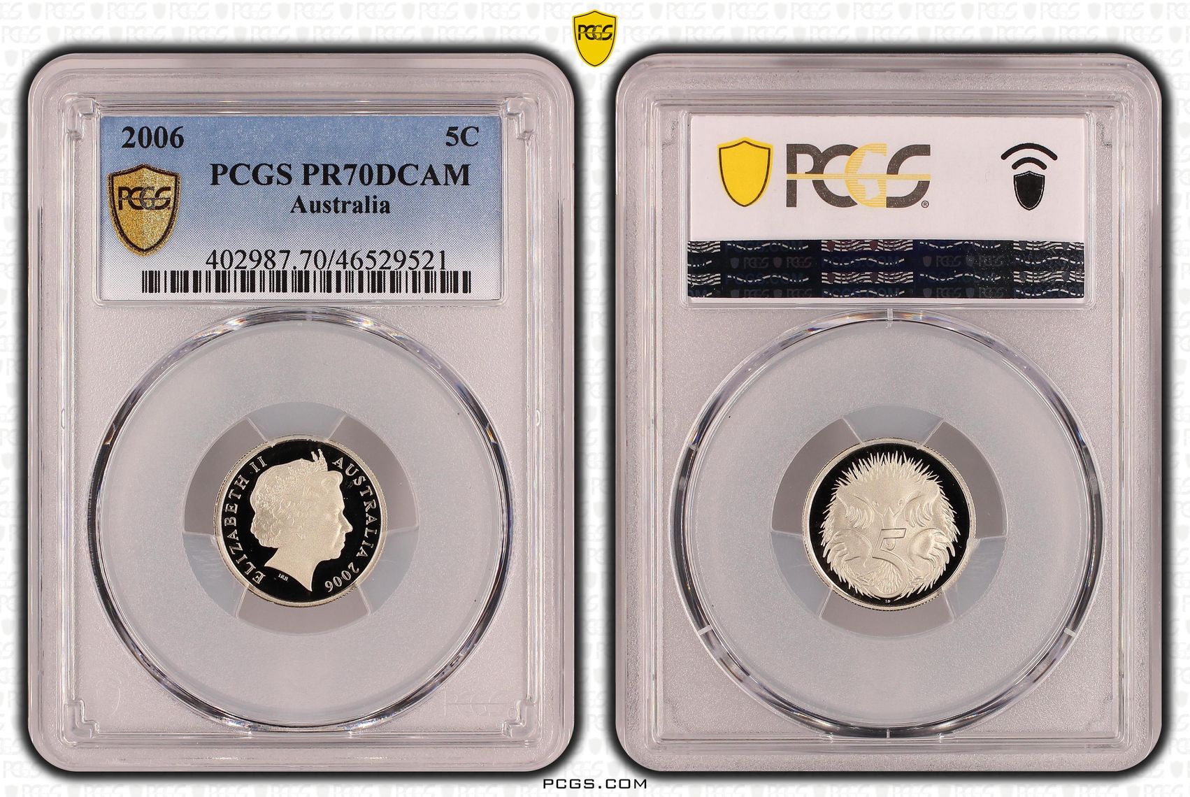 Elizabeth II, Five Cent, 2006, PCGS PR70DCAM