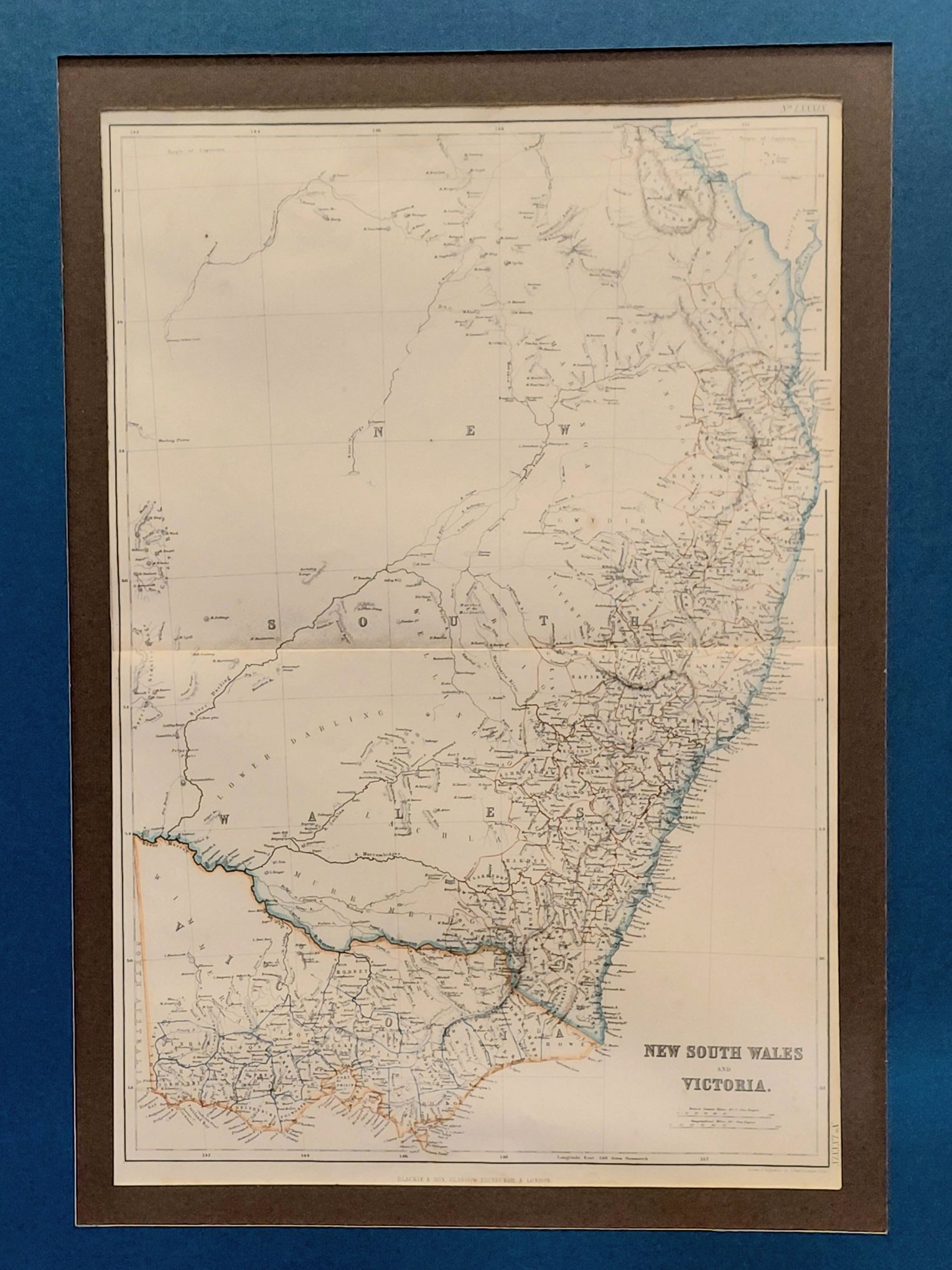 VINTAGE FRAMED MAP