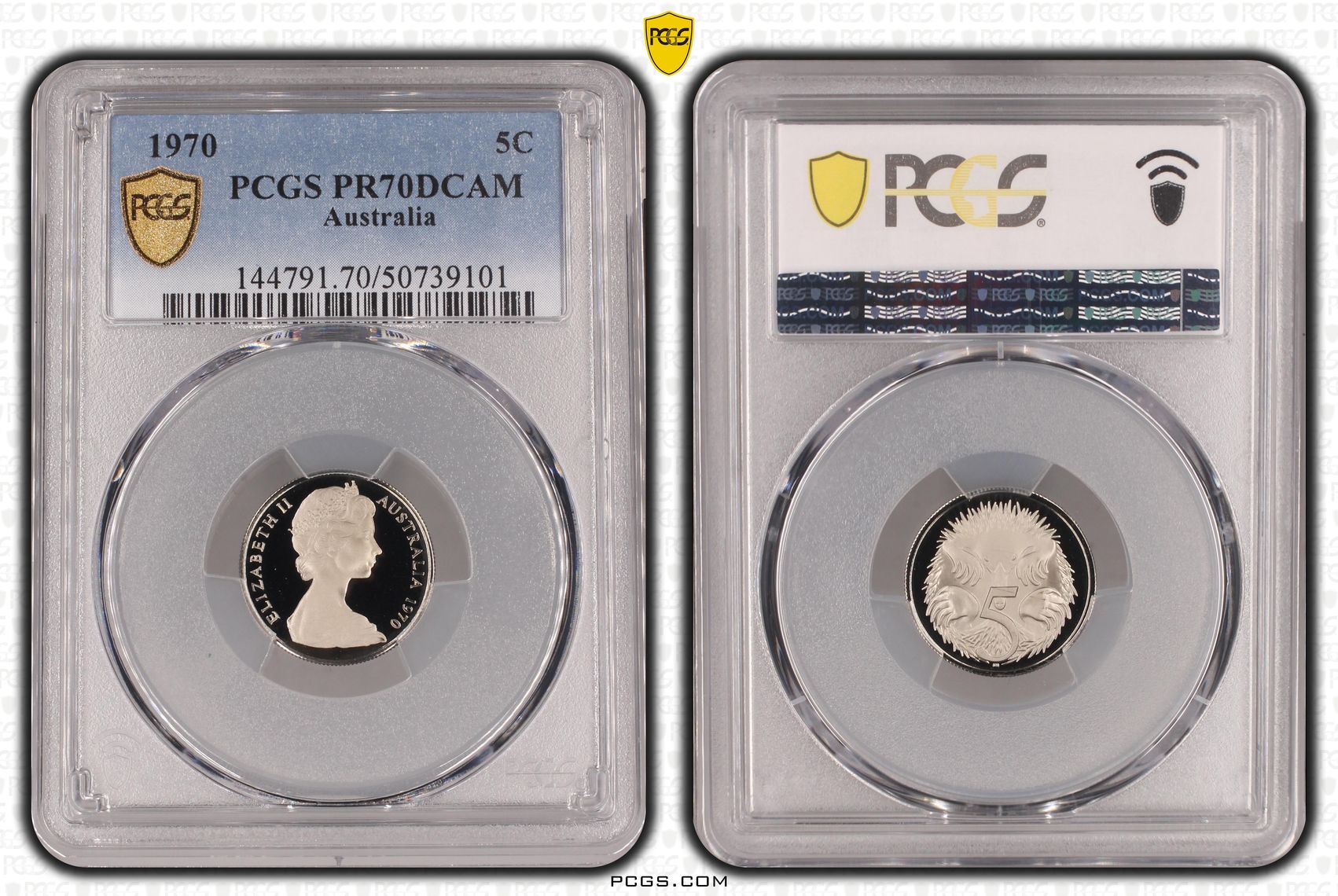 Pop 7/0, Five Cent, 1970, Pcgs Pr70dcam