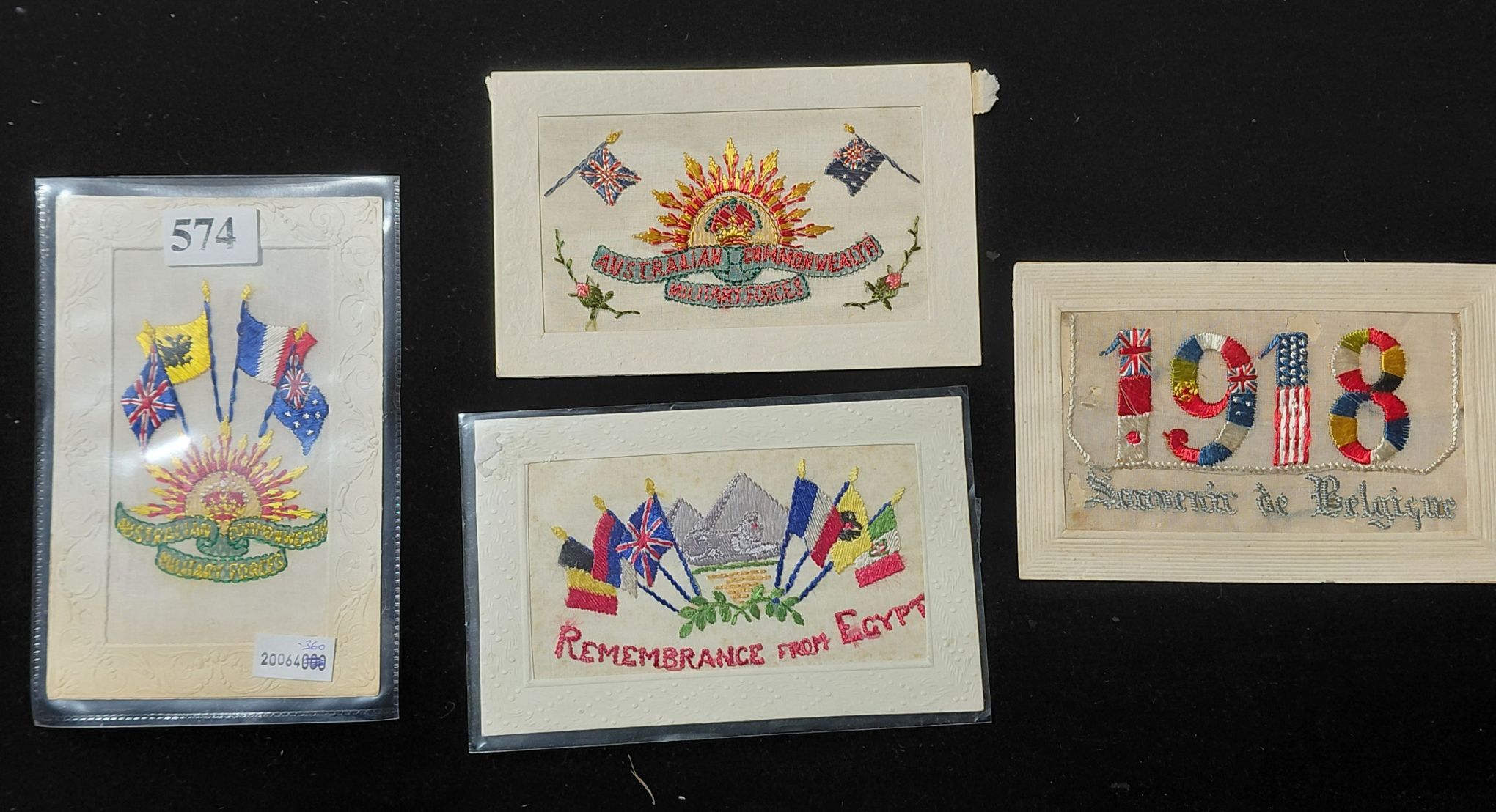 574 · SILK POSTCARDS - WWI