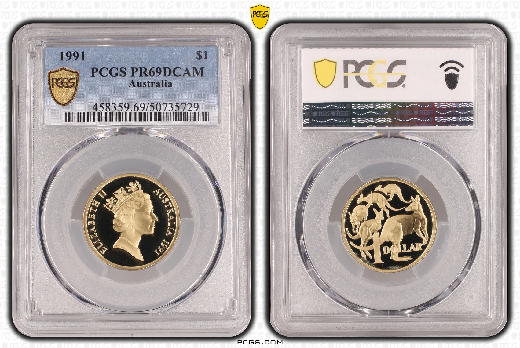 One Dollar, 1991, PCGS PR69DCAM
