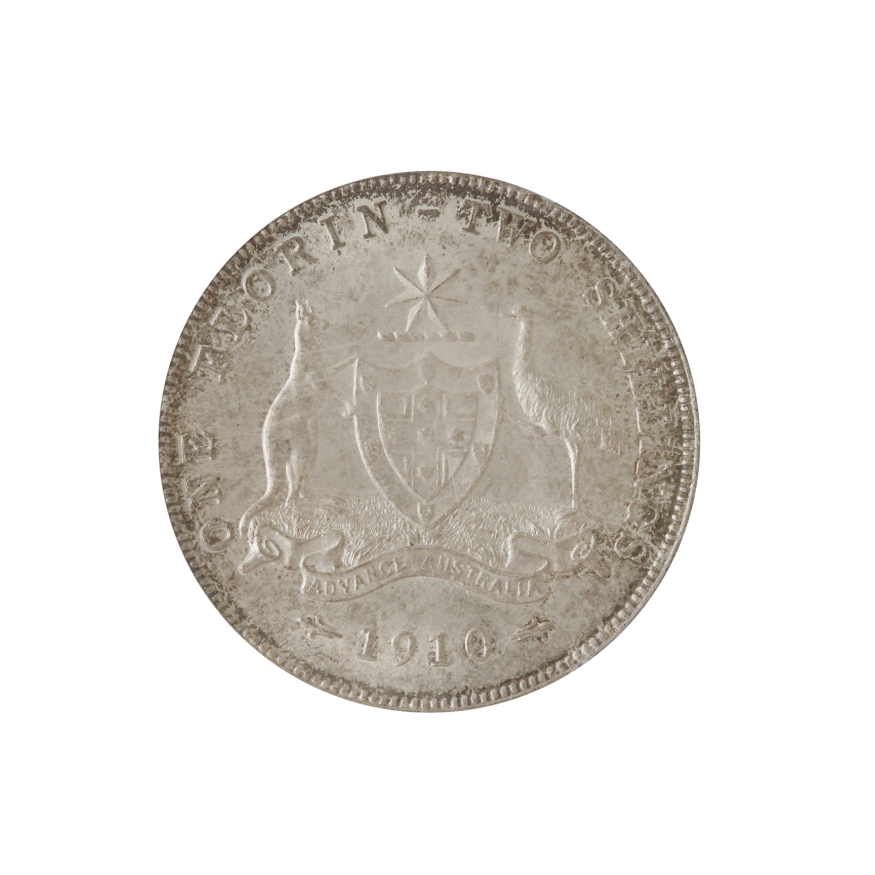 Edward VII, Florin, 1910, MS 63+