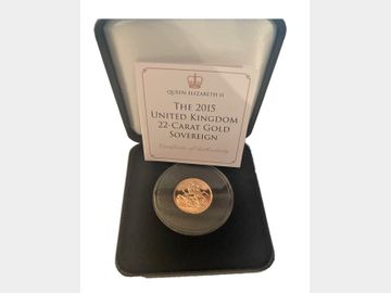 2015 Queen Elizabeth II Gold Sovereign Boxed & Certification.
