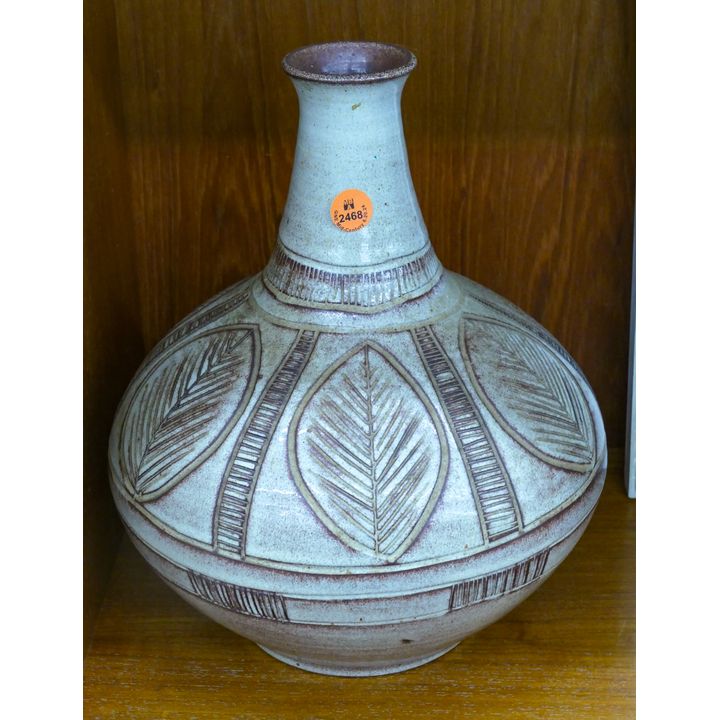 Danish Studio Pottery Leaf Large Vase 11''