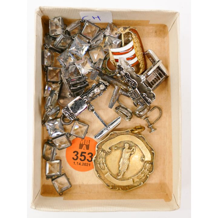 Box Sterling Medal & Jewelry