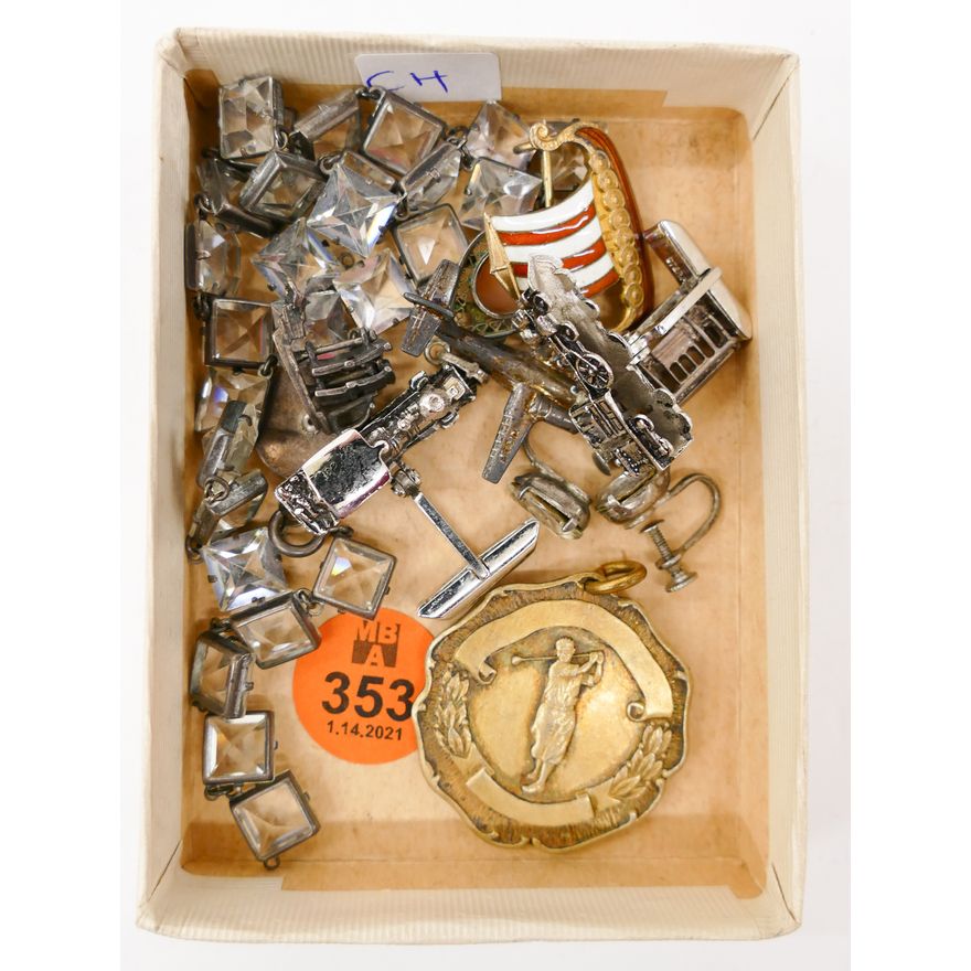 Box Sterling Medal & Jewelry
