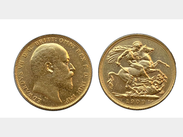1909 EDWARD VII MELBOURNE MINT GOLD SOVEREIGN
