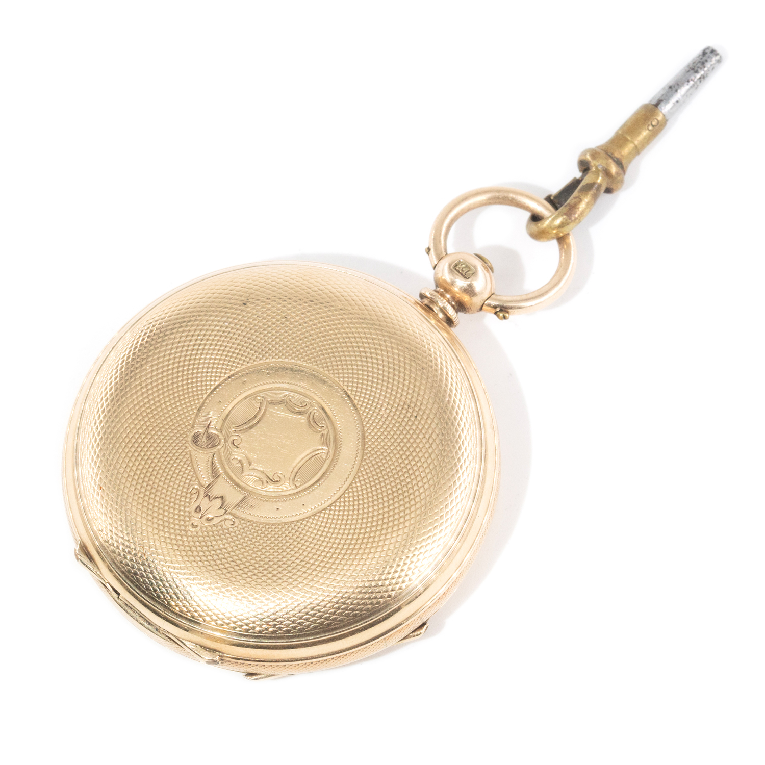 Patent Lever Key-Wind 16s Full Hunter Pocket Watch 14k Gold, Circa 1880s-1890s