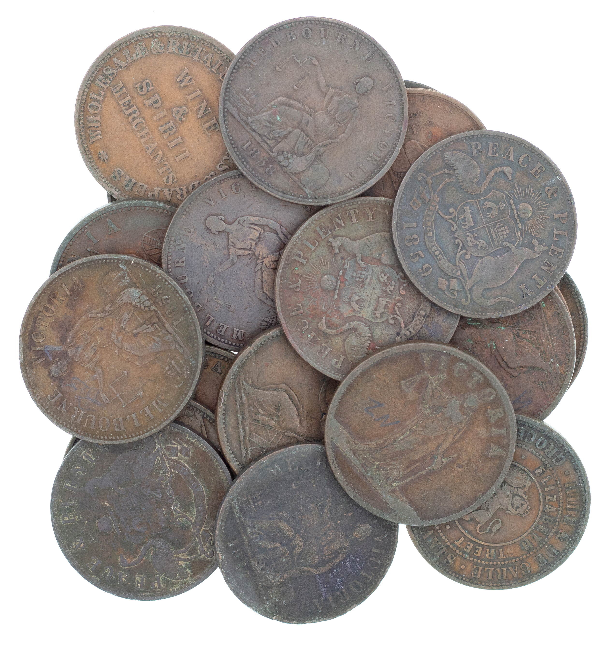 Victoria, Penny, 1857 - c.1860, VG - aVF