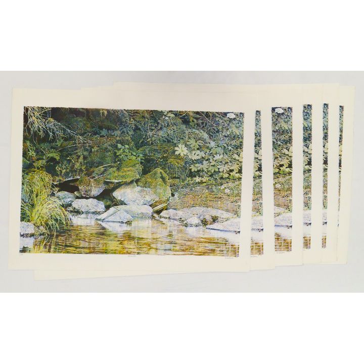 6pc Mike Pease ''Autumn Pool'' Colored Lithographs