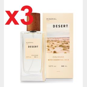 (3) MINERAL DESERT COLOGNE WITH ESSENTIAL OILS