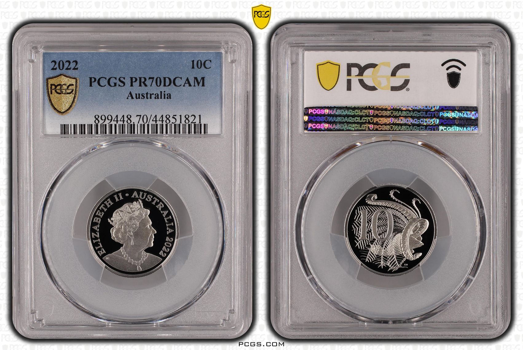 Ten Cent, 2022, Pcgs Pr70dcam