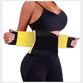 Hot Shaper Power Slimming Body Shaper Waist Trainer Belt Yellow 2XL |
