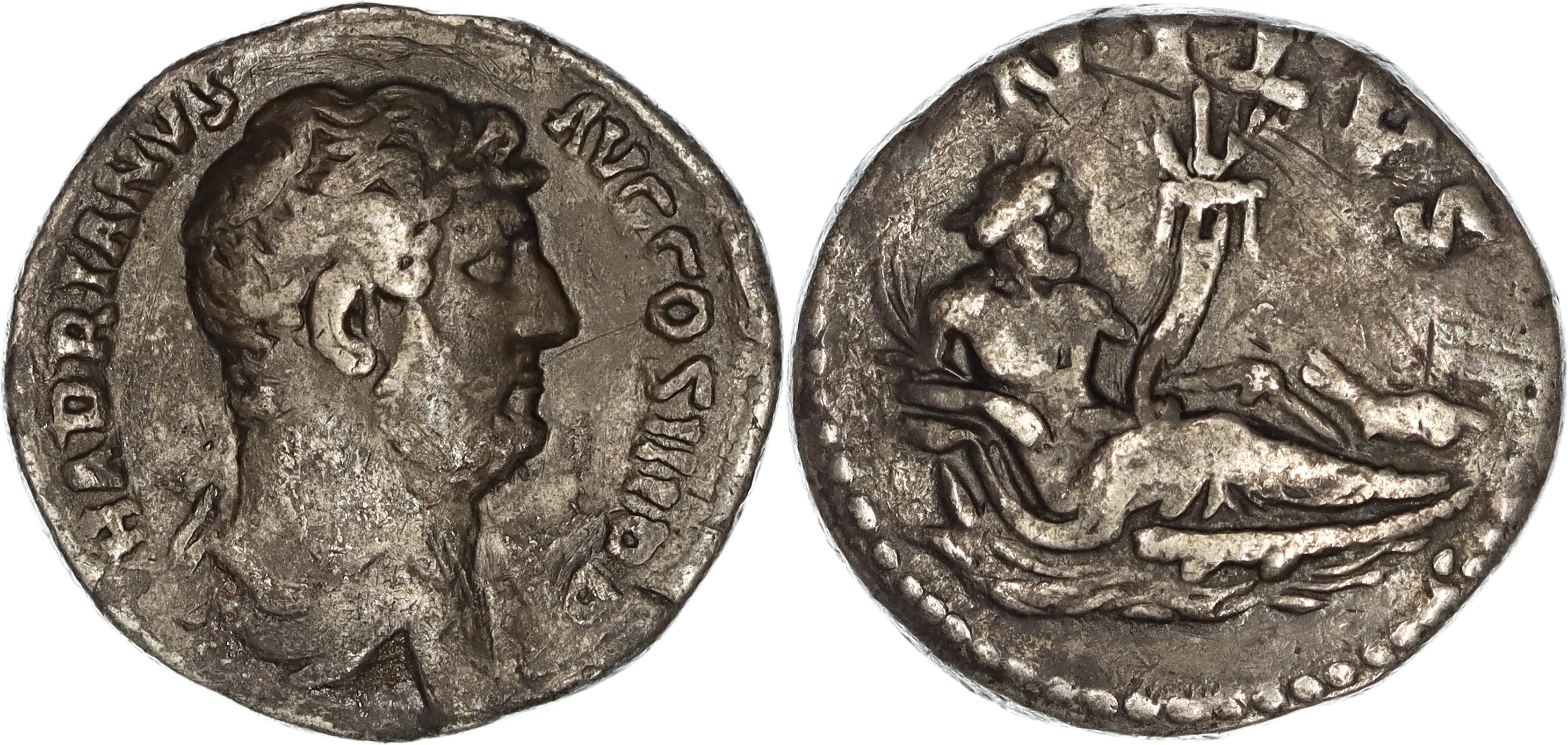 Roman Empire, Hadrian, Silver Denarius, 130-133 AD, gF-nVF