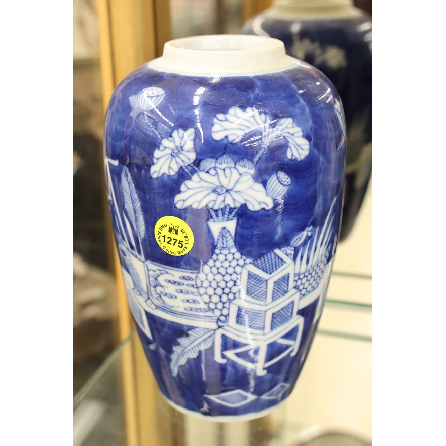 Old Chinese Blue & White Ginger Jar 7.5'' - Missing lid