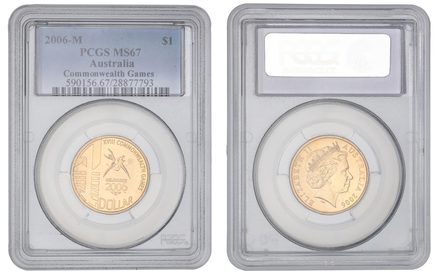 Elizabeth II, Commonwealth Games, One Dollar, 2006-M, PCGS MS67