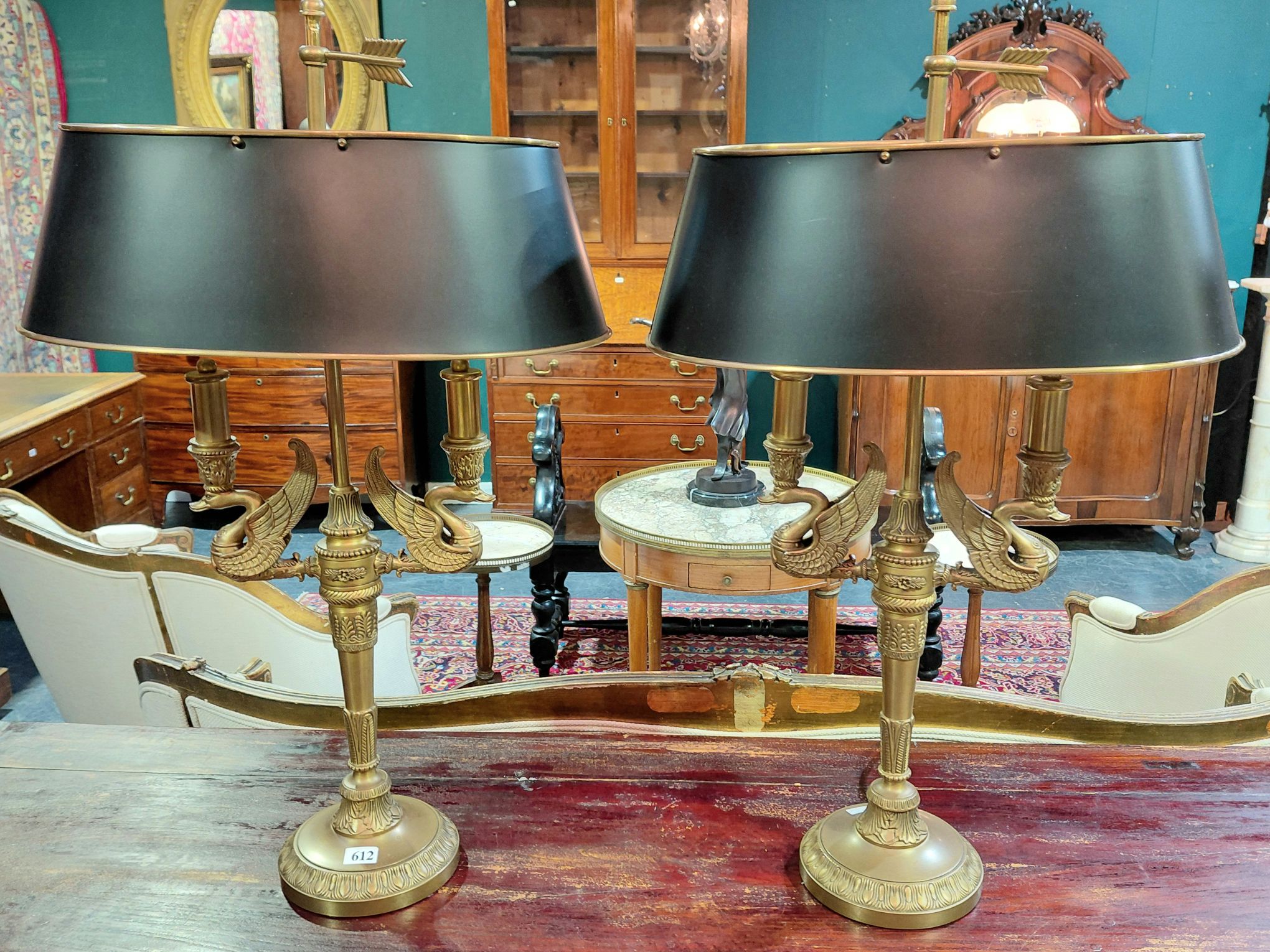 612 · PAIR OF REGENCY STYLE TABLE LAMPS