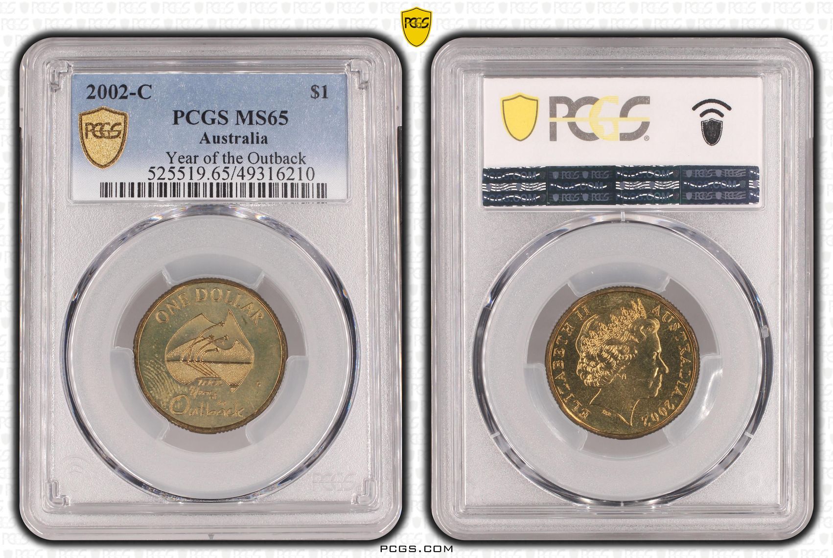Elizabeth II, Year of the Outback , One Dollar, 2002-C, PCGS MS65