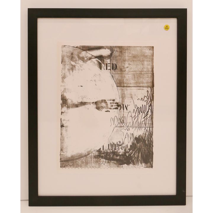 Jasper Johns Lithograph Framed- 26x21''