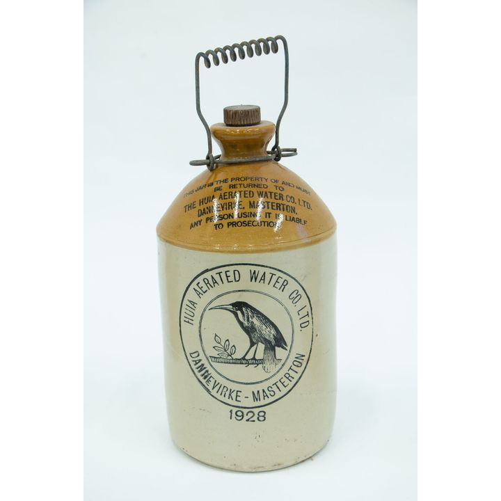 Huia Aerated Water Co. - Two-gallon stoneware jar