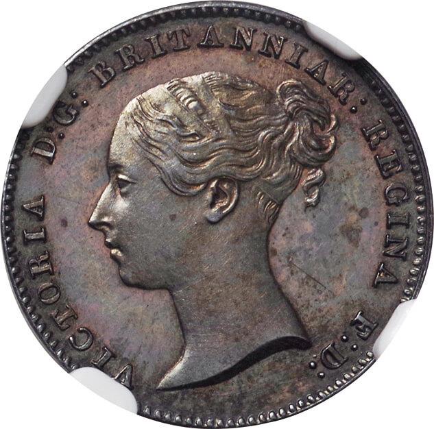英国-GB. 1839. Silver. 4ペンス(Pence). NGC PF64. プルーフ. Proof. ヴィクトリア女王像