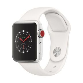 Apple Watch Series 3 GPS Only (38mm) Silver Case With White Sport Band|