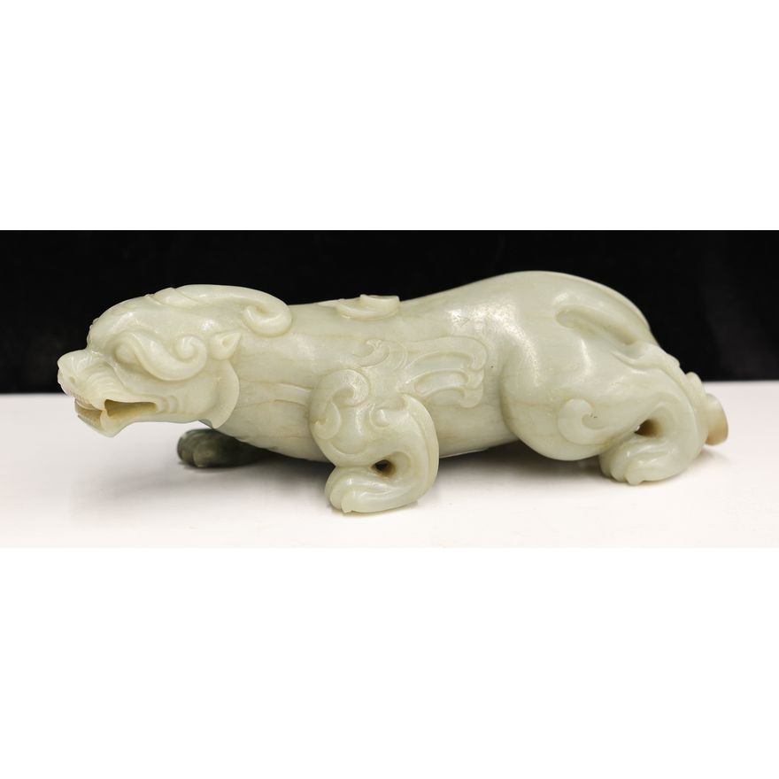 Chinese Jade Winged Mythical Tiger