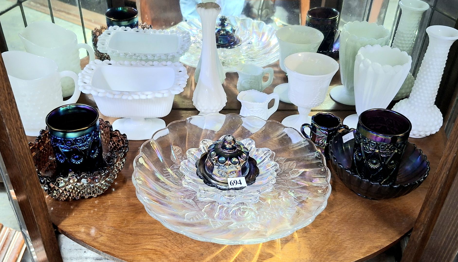 Carnival Glass & Milk Glass