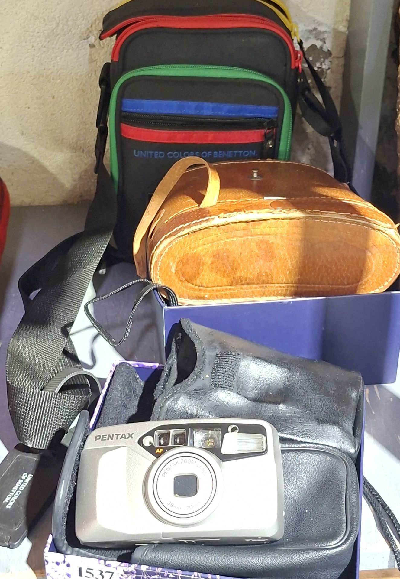 Vintage Cameras, Case And Binoculars