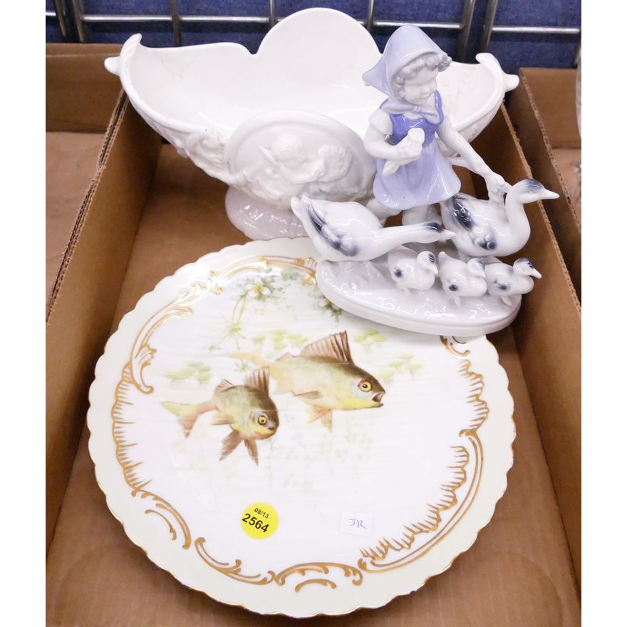 Box Bavarian Porcelain Figure Etc