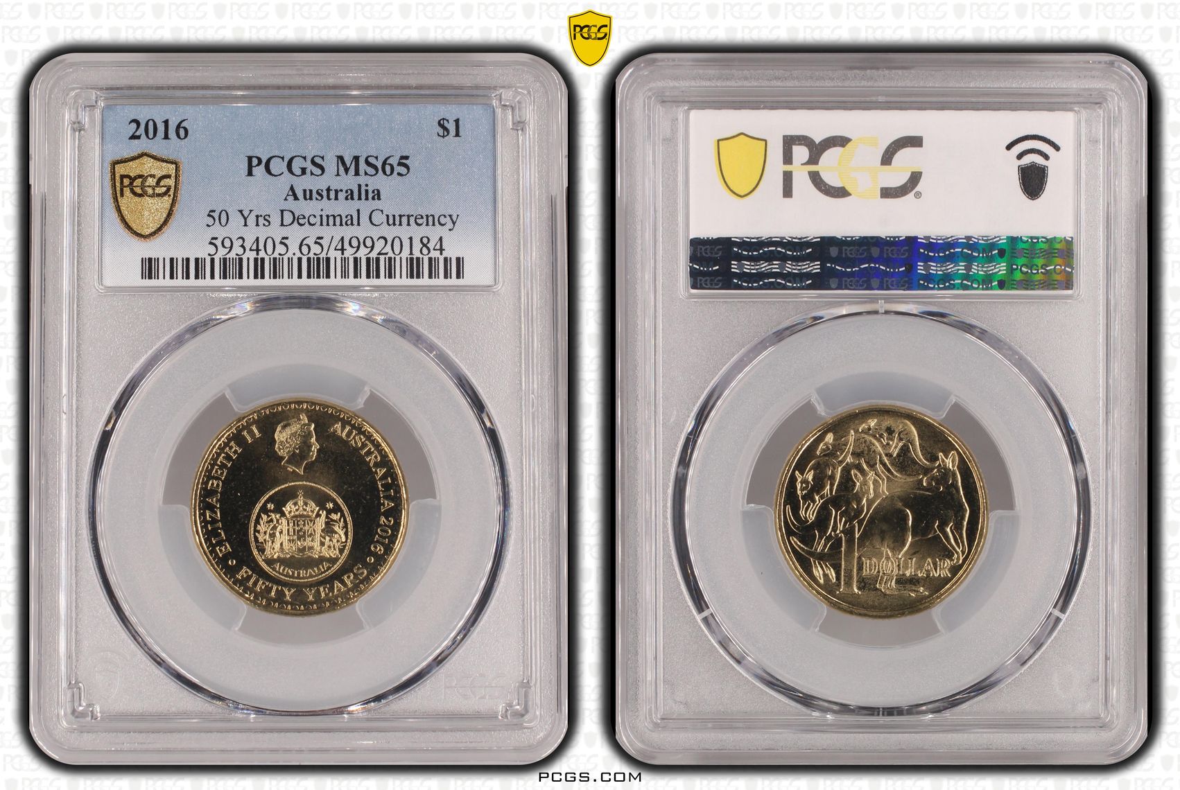50 Yrs Decimal Currency, One Dollar, 2016, PCGS MS65