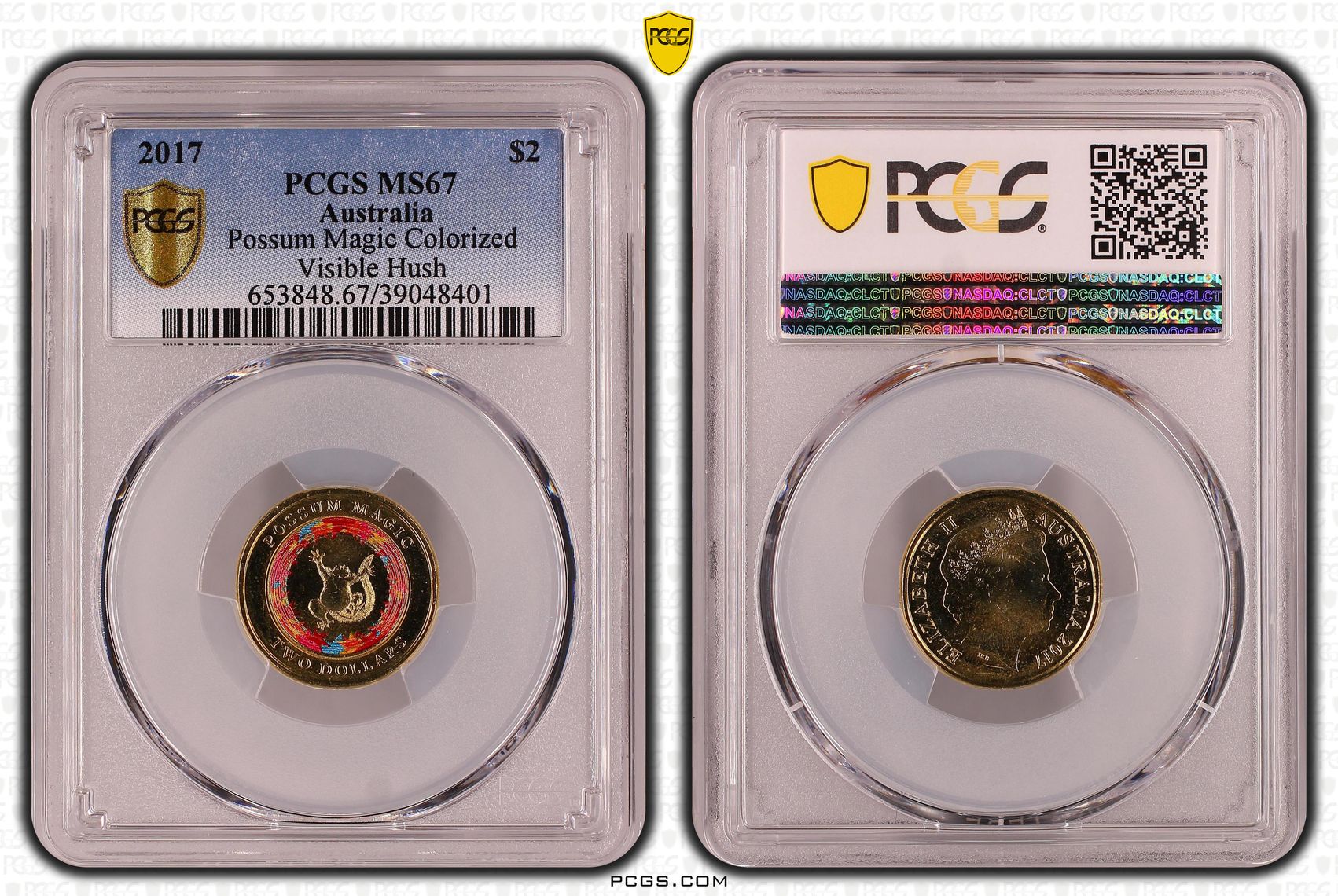 Possum Magic - Visible Hush , Two Dollar, 2017, PCGS MS67