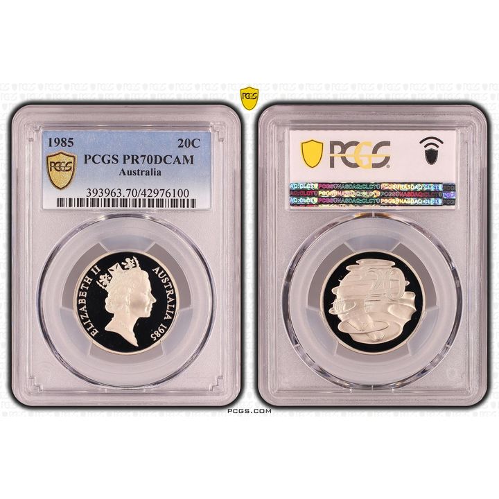 Elizabeth II, Twenty Cent, PR70DCAM , 1985 PCGS POP - 15/0