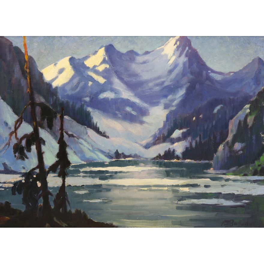 Franz Zallinger ''Snow Lake'' 1931 Oil