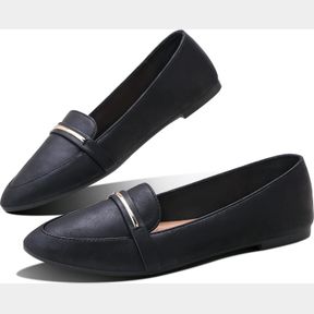 OBTAOM WOMEN'S POINTY TOE LOAFER FLAT COMFORTABLE FAUX SUEDE WORK SHOES,CUTE PENNY LOAFER SLIP ON BALLET FLAT