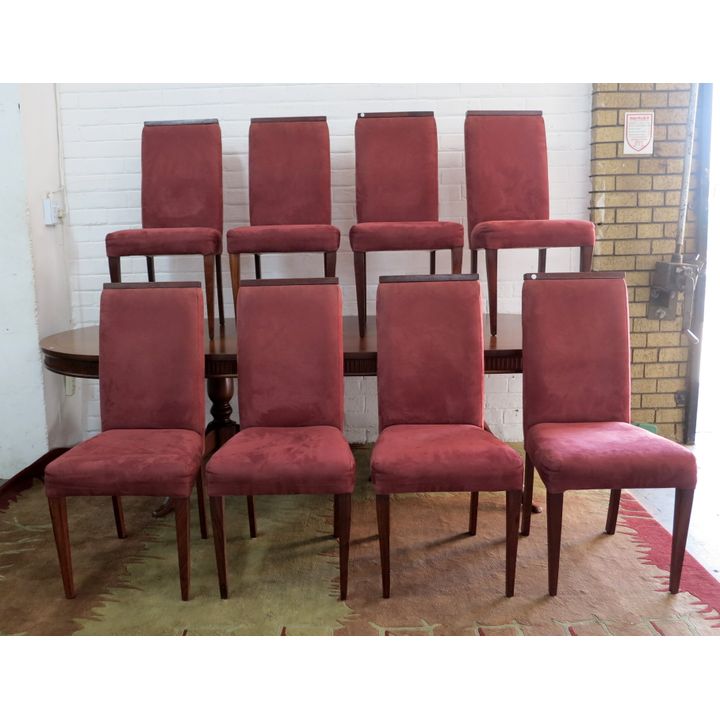 EXTENSION DINING TABLE AND 8 CHAIRS