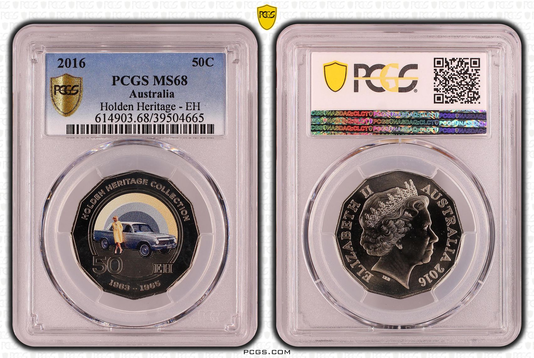 325 · Holden Heritage - EH, Fifty Cent, 2016, PCGS MS68