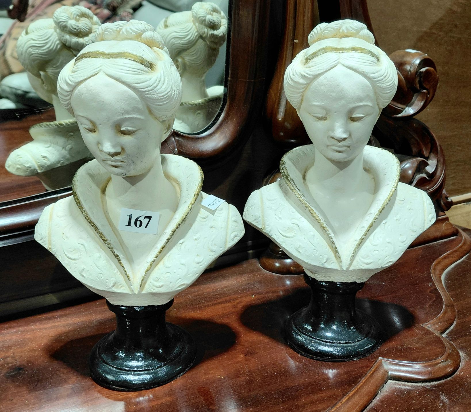 167 · PAIR OF SMALL BUSTS